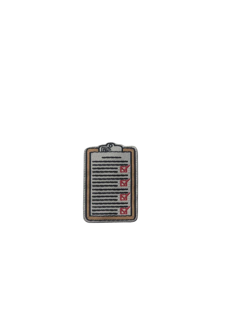 Check List Embroidered Patch