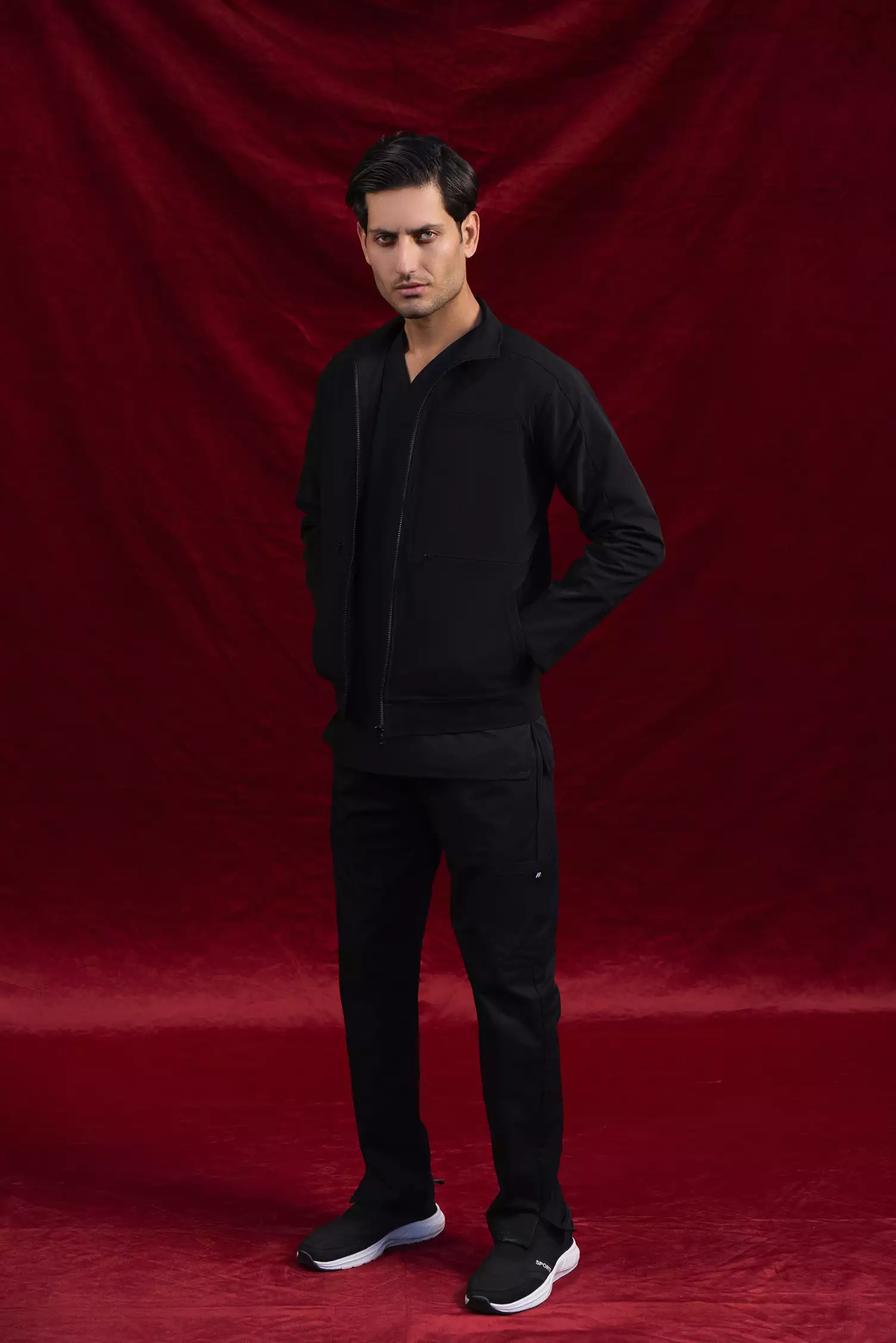 Phantom Unisex Scrub Jacket - Image 9
